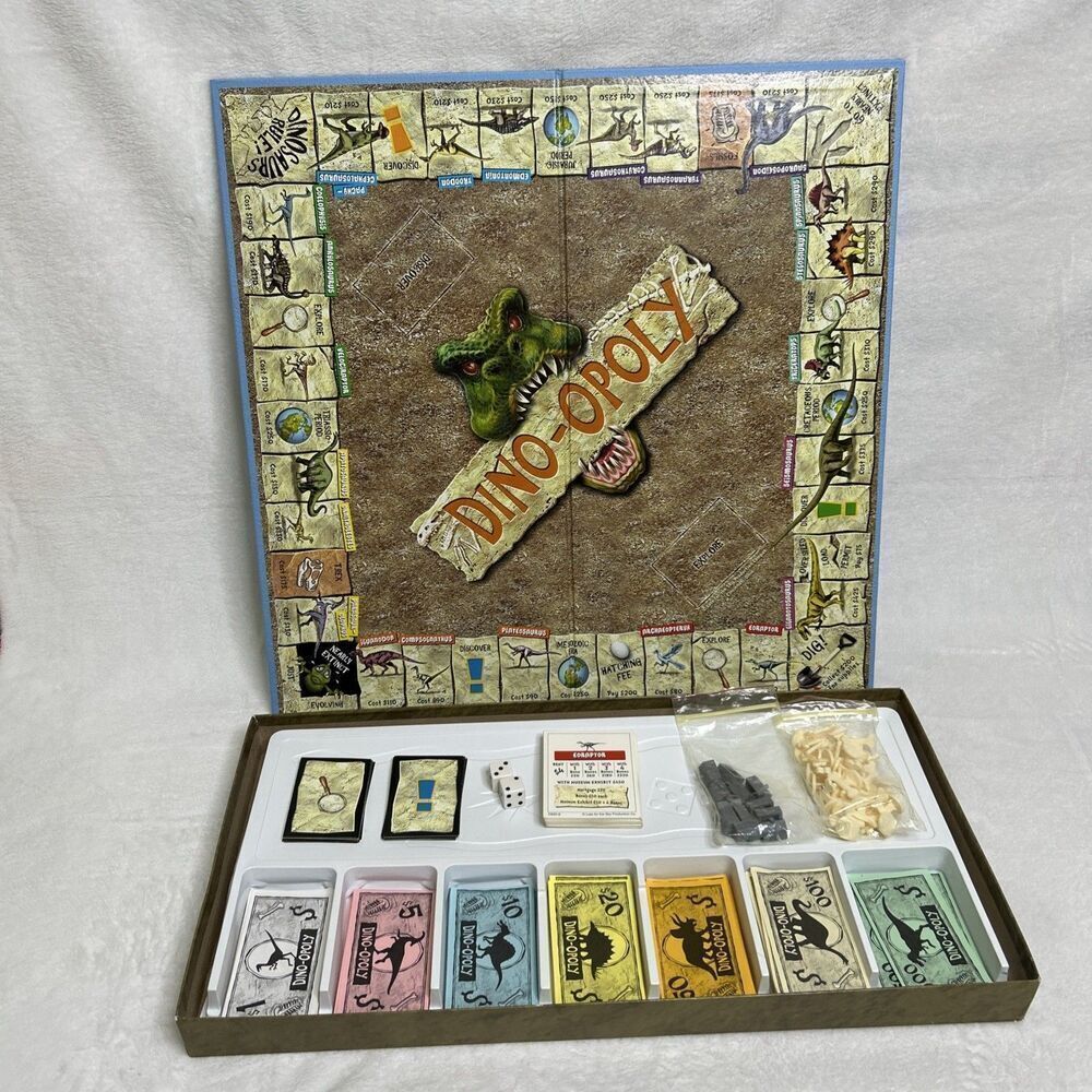 Dino-Opoly Board Game By Late For The Sky Complete in Original Box